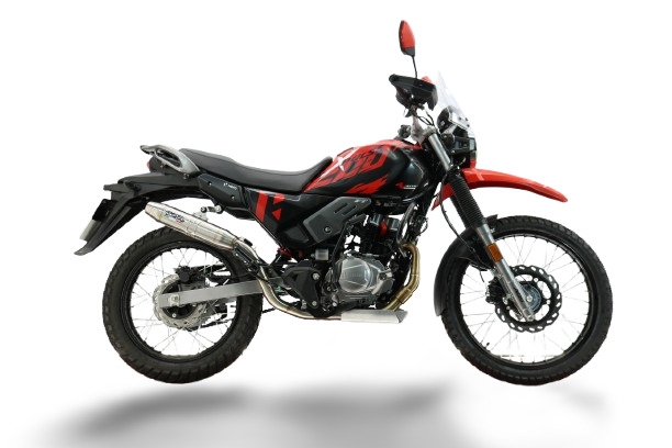Esapament GPR compatibil cu Hero Xpulse 200 4V 2021 Sistem complet de evacuare Racing, inclusiv db killer detașabil,Deeptone Inox