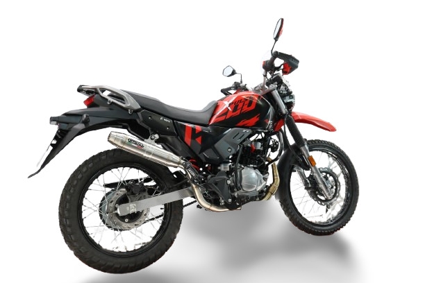 Esapament GPR compatibil cu Hero Xpulse 200 4V 2021 Sistem complet de evacuare Racing, inclusiv db killer detașabil,Deeptone Inox