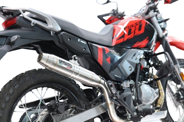 Esapament GPR compatibil cu Hero Xpulse 200 4V 2021 Sistem complet de evacuare Racing, inclusiv db killer detașabil,Deeptone Inox