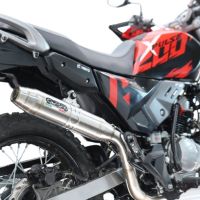 Esapament GPR compatibil cu Hero Xpulse 200 4V 2021 Sistem complet de evacuare Racing, inclusiv db killer detașabil,Deeptone Inox