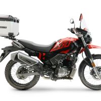 Top case GPR TECH compatible with  Hero Xpulse 200 BS6 4V 2021/2024 E5 GPR TECH Top case in aluminum, silver color with specific plate included Capacity 35 LT.