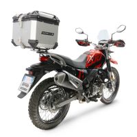 Top case GPR TECH compatible with  Hero Xpulse 200 BS6 4V 2021/2024 E5 GPR TECH Top case in aluminum, silver color with specific plate included Capacity 35 LT.