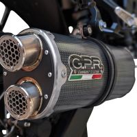 Esapament GPR compatibil cu Honda XL750 TRANSALP 750 2024 Evacuare slip-on omologata, inclusiv db killer detașabil și cot de legătură,Dual Poppy