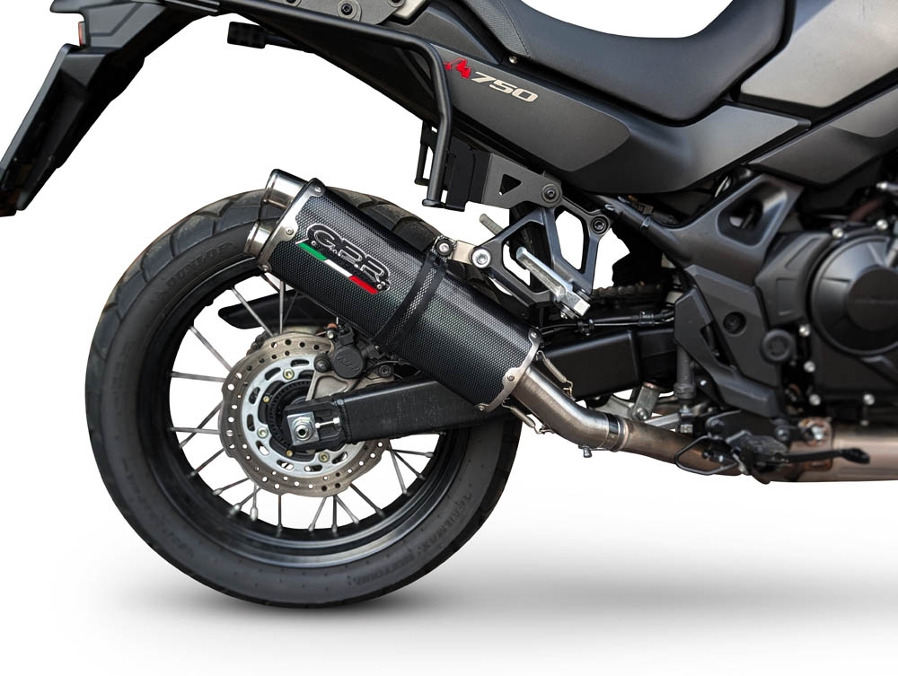 Esapament GPR compatibil cu Honda XL750 TRANSALP 750 2024 Evacuare slip-on omologata, inclusiv db killer detașabil și cot de legătură,Dual Poppy