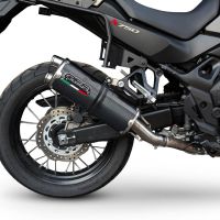 Esapament GPR compatibil cu Honda XL750 TRANSALP 750 2024 Evacuare slip-on omologata, inclusiv db killer detașabil și cot de legătură,Dual Poppy