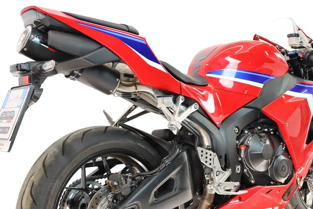 GPR exhaust compatible with Honda Cbr 600 Rr  2024-2026, M3 Black Titanium, Racing full system exhaust, including removable db killer 