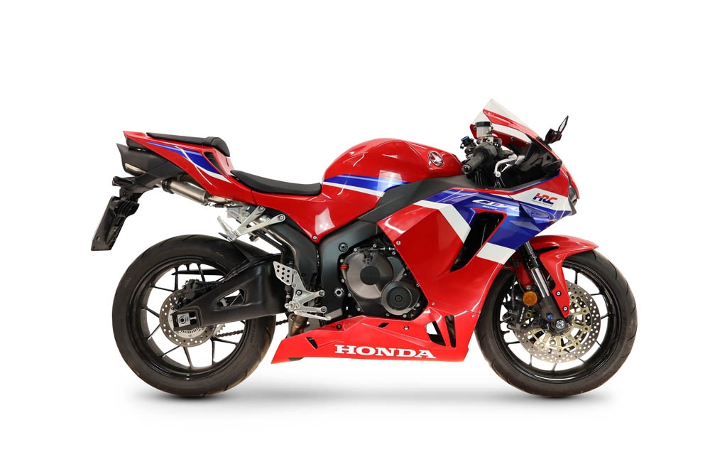 GPR exhaust compatible with Honda Cbr 600 Rr  2007-2023, Tiburon Titanium, Racing full system exhaust, including removable db killer 