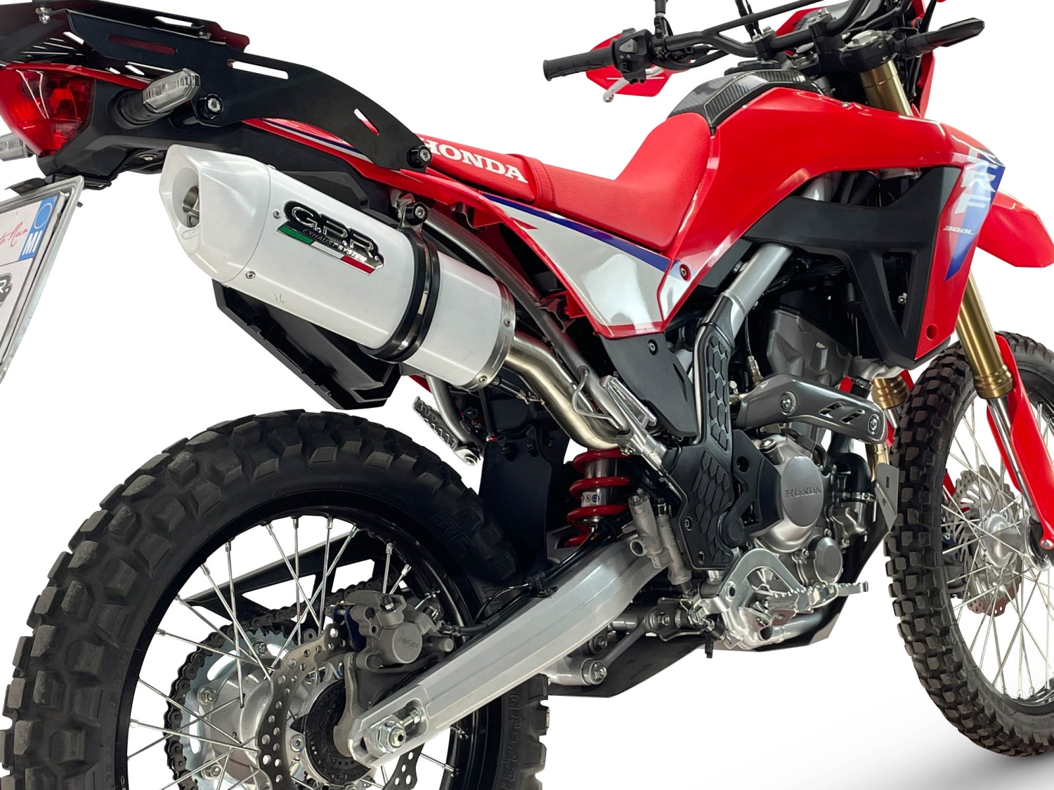 GPR exhaust compatible with Honda Crf 300 L - Rally 2025-2026, Albus Evo4, Homologated legal slip-on exhaust including removable db killer, link pipe and catalyst 