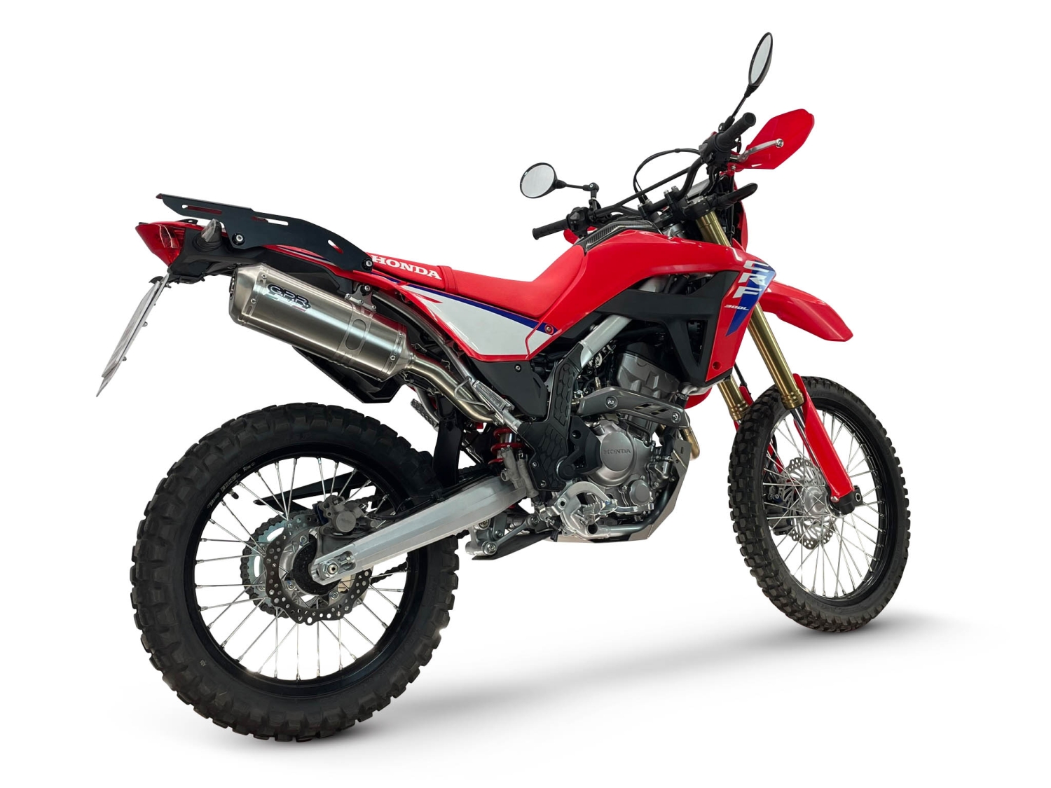 GPR exhaust compatible with Honda Crf 300 L - Rally 2025-2026, Satinox, Homologated legal slip-on exhaust including removable db killer, link pipe and catalyst 