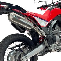 GPR exhaust compatible with Honda Crf 300 L - Rally 2025-2026, Satinox, Homologated legal slip-on exhaust including removable db killer, link pipe and catalyst 