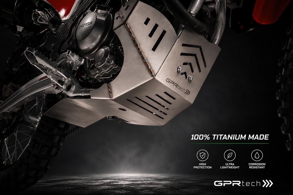 TECH ile uyumlu  Honda Crf 300 L / Rally 2025/2026 e5 plus Placă de protecție din titan 