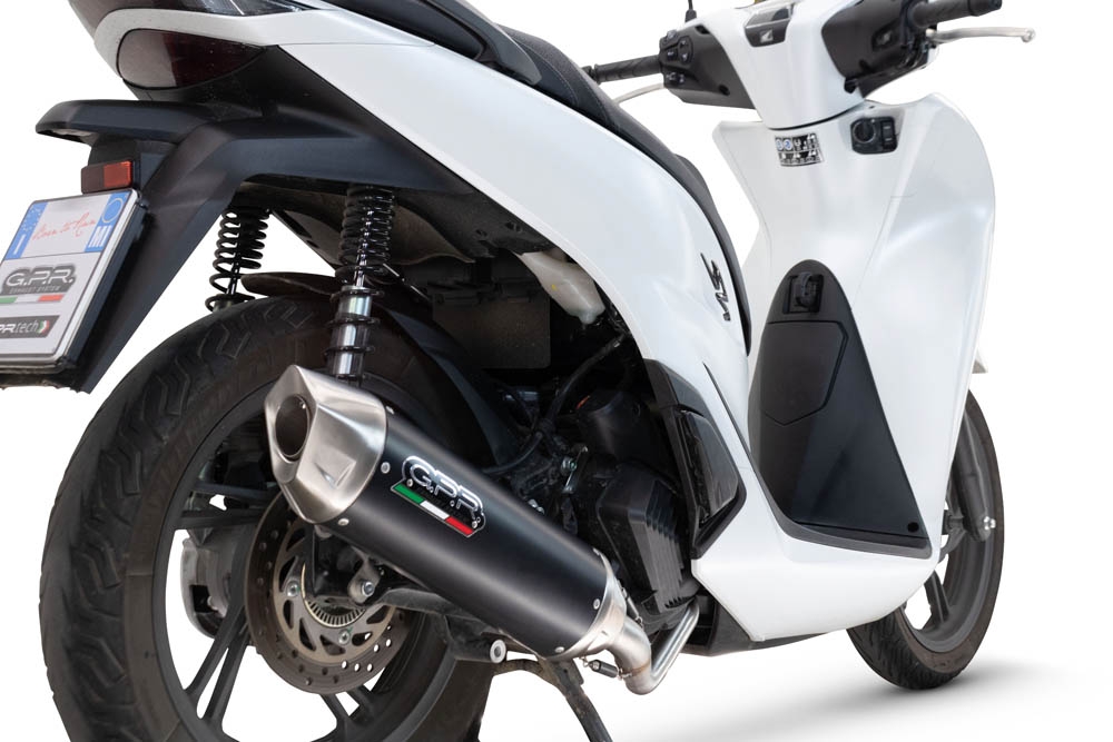 Esapament GPR compatibil cu Honda SH 125 2024 Amortizor omologat pentru zgomot, inclusiv linie completă, db killer și catalizator conform pentru inspecție,Furore-X Scooter