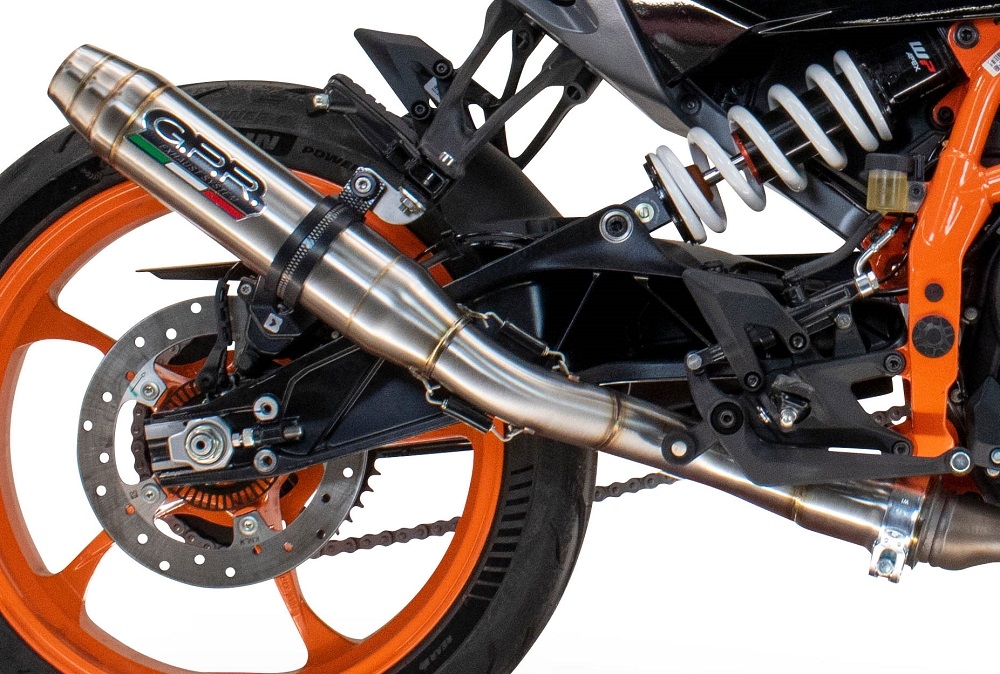 Esapament GPR compatibil cu Husqvarna Vitpilen 125 2024 Evacuare slip-on omologata, inclusiv db killer detașabil și cot de legătură,Deeptone Inox
