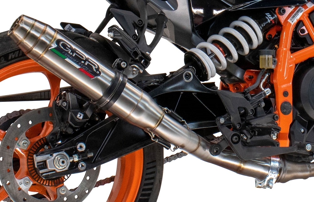 Esapament GPR compatibil cu Husqvarna Vitpilen 125 2024 Evacuare slip-on omologata, inclusiv db killer detașabil și cot de legătură,Deeptone Inox