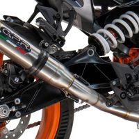 Esapament GPR compatibil cu Husqvarna Vitpilen 125 2024 Evacuare slip-on omologata, inclusiv db killer detașabil și cot de legătură,Deeptone Inox