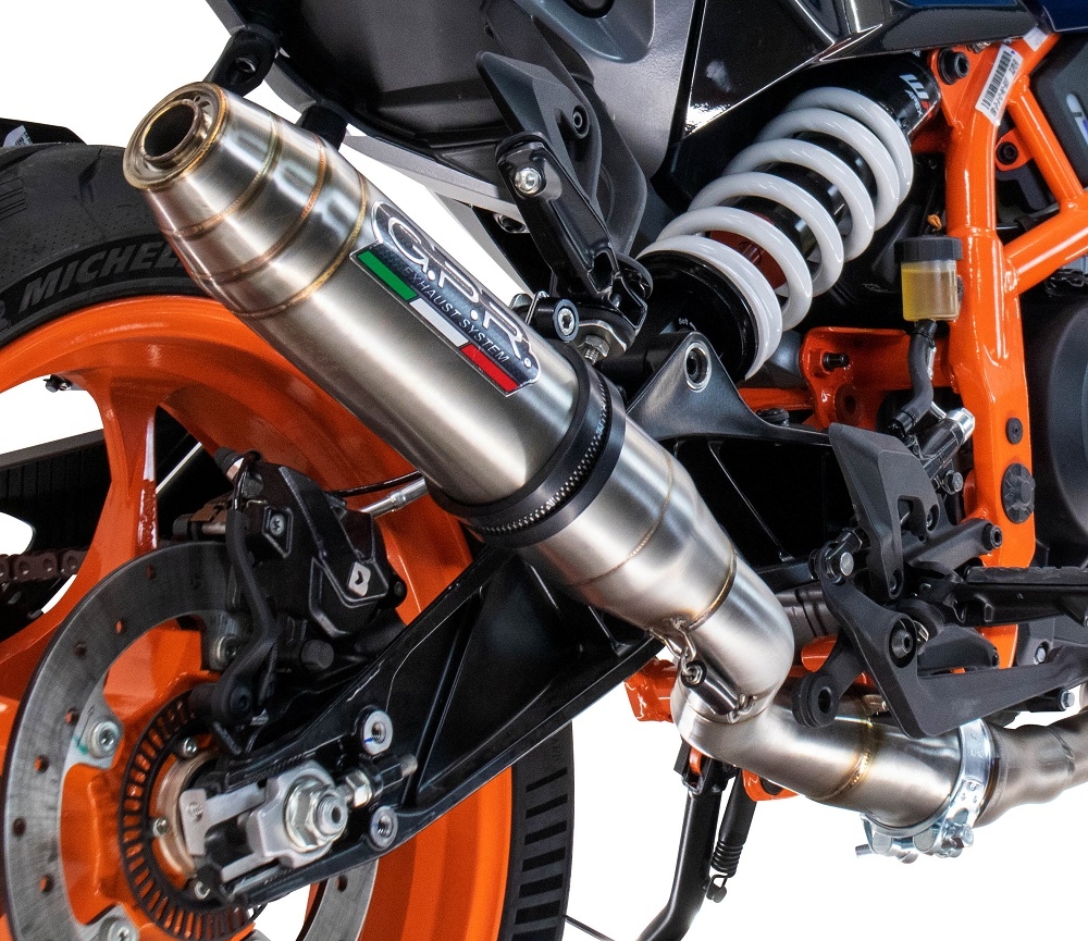 Esapament GPR compatibil cu Husqvarna Vitpilen 125 2024 Evacuare slip-on omologata, inclusiv db killer detașabil și cot de legătură,Deeptone Inox