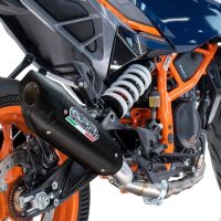 Exhaust compatible with Husqvarna Svartpilen 250 2024-2025, GP-Revo Black Titanium, Homologated legal slip-on exhaust including removable db killer and link pipe