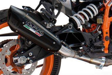 Esapament GPR compatibil cu Ducati Multistrada 1260 2018 Evacuare slip-on omologata, inclusiv db killer detașabil și cot de legătură,GP-Revo Black Titanium