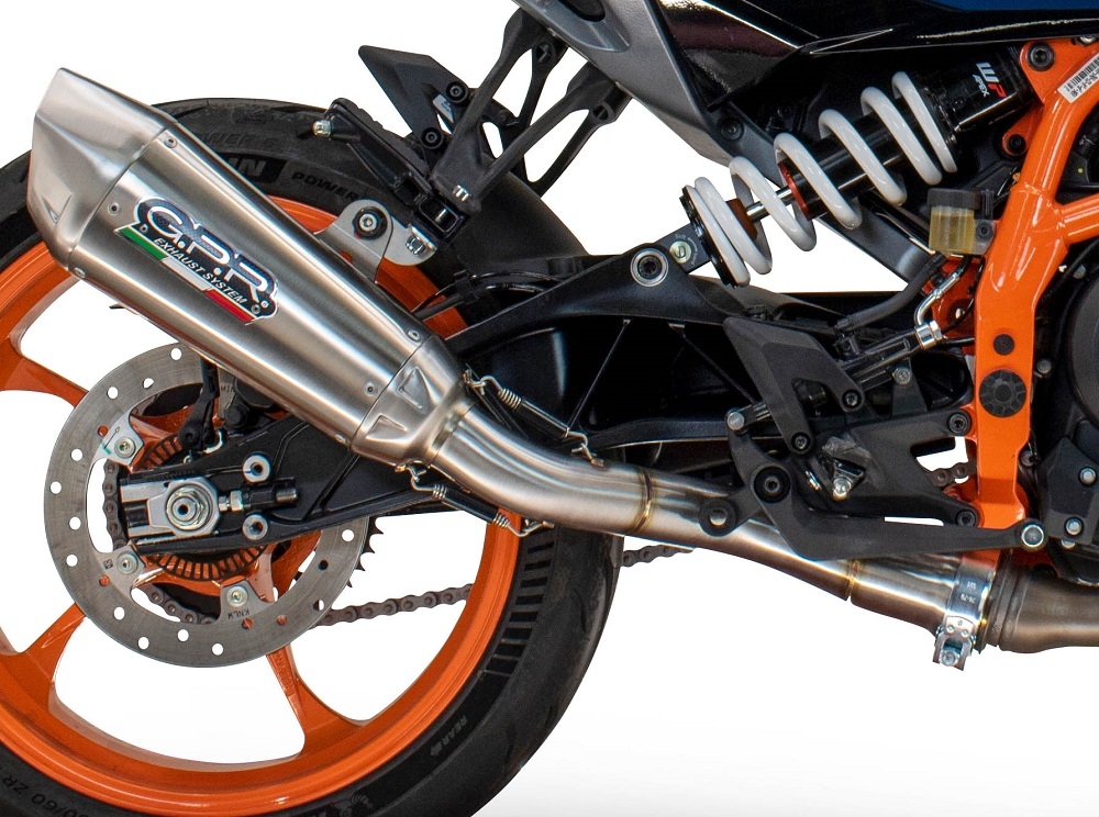 Esapament GPR compatibil cu Husqvarna Vitpilen 125 2024 Evacuare slip-on omologata, inclusiv db killer detașabil și cot de legătură,GP-Revo Titanium