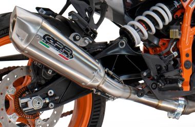 Esapament GPR compatibil cu Husqvarna Vitpilen 125 2024 Evacuare slip-on omologata, inclusiv db killer detașabil și cot de legătură,GP-Revo Titanium