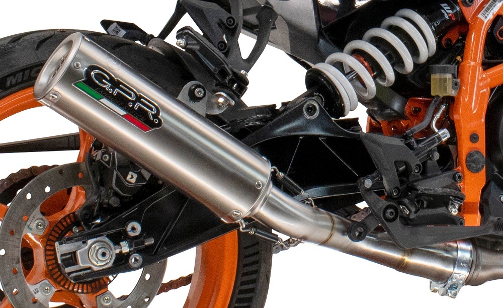 Esapament GPR compatibil cu Husqvarna Vitpilen 401 2024 Evacuare slip-on omologata, inclusiv db killer detașabil și cot de legătură,M3 Inox 