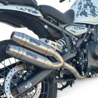 Esapament GPR compatibil cu Royal Enfield Himalayan 450  2024 Evacuare cu dublă omologare legală, inclusiv db killers și coturi de legătură detașabile,Deeptone Duplex