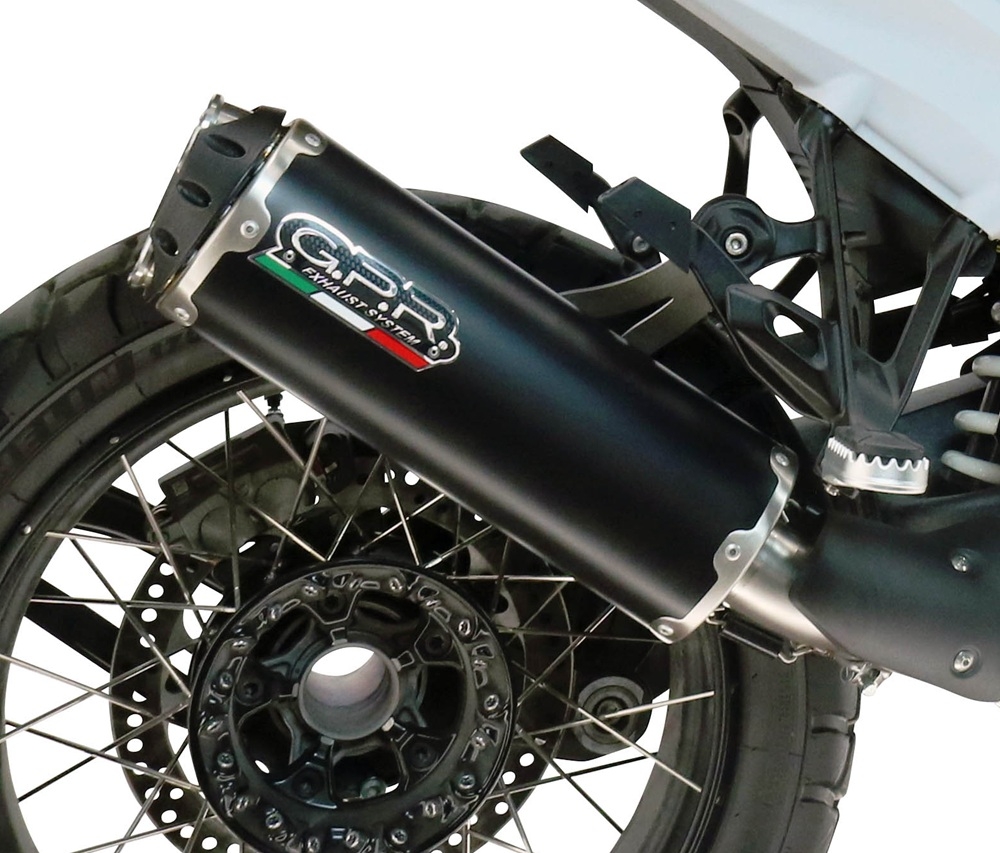 GPR exhaust compatible with Harley Davidson Pan America 1250 2020-2024, Hyper Dual Black Titanium, Homologated legal slip-on exhaust including removable db killer and link pipe 