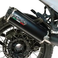 GPR exhaust compatible with Harley Davidson Pan America 1250 2020-2024, Hyper Dual Black Titanium, Homologated legal slip-on exhaust including removable db killer and link pipe 