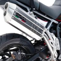 Esapament GPR compatibil cu Aprilia Caponord 1200 2013 Evacuare slip-on omologata, inclusiv db killer detașabil și cot de legătură,Hyper Sonic Inox