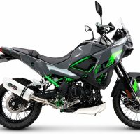 GPR exhaust compatible with Kawasaki KLE 500 2026-2027, Albus Ceramic, Homologated legal slip-on exhaust including removable db killer and link pipe 