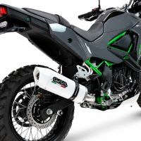 GPR exhaust compatible with Kawasaki KLE 500 2026-2027, Albus Ceramic, Homologated legal slip-on exhaust including removable db killer and link pipe 