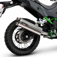 GPR exhaust compatible with Kawasaki KLE 500 2026-2027, Dual Inox, Racing slip-on exhausts including link pipe and removable db killer 