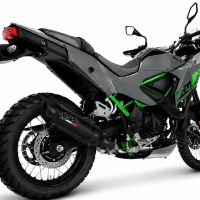 GPR exhaust compatible with Kawasaki KLE 500 2026-2027, Furore-X Titanio Nero, Homologated legal slip-on exhaust including removable db killer and link pipe 