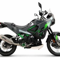 GPR exhaust compatible with Kawasaki KLE 500 2026-2027, Furore-X Acciaio Inox, Homologated legal slip-on exhaust including removable db killer and link pipe 
