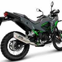 GPR exhaust compatible with Kawasaki KLE 500 2026-2027, Furore-X Acciaio Inox, Homologated legal slip-on exhaust including removable db killer and link pipe 