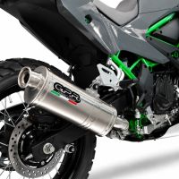 GPR exhaust compatible with Kawasaki KLE 500 2026-2027, Trioval, Homologated legal slip-on exhaust including removable db killer and link pipe 