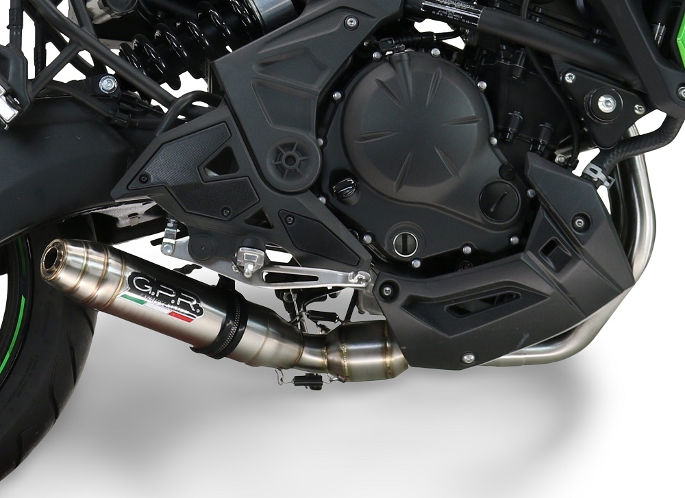 Esapament GPR compatibil cu Kawasaki Versys 650 2023  Sistem complet de evacuare Racing,Deeptone Inox