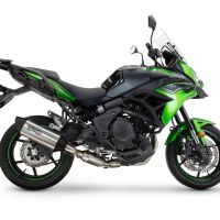 Esapament GPR compatibil cu Kawasaki Versys 650 2023 Amortizor omologat pentru zgomot, inclusiv linie completă, db killer și catalizator conform pentru inspecție,Furore-X Titanio