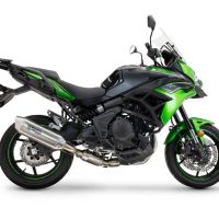 Esapament GPR compatibil cu Kawasaki Versys 650 2023 Amortizor omologat pentru zgomot, inclusiv linie completă, db killer și catalizator conform pentru inspecție,Furore-X Acciaio Inox