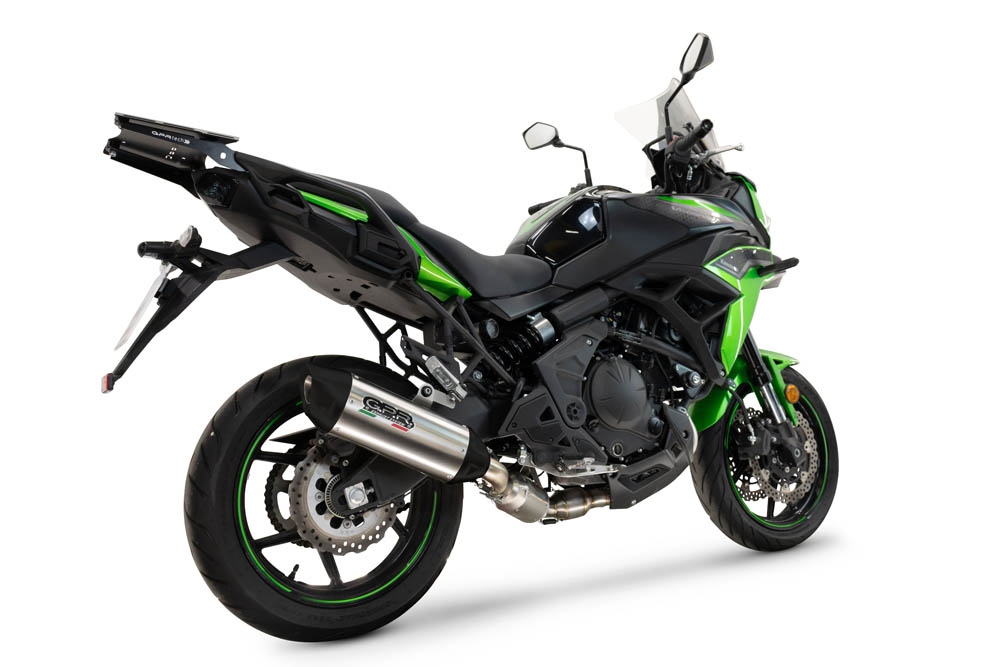 Esapament GPR compatibil cu Kawasaki Versys 650 2023 Amortizor omologat pentru zgomot, inclusiv linie completă, db killer și catalizator conform pentru inspecție,Furore-X Titanio