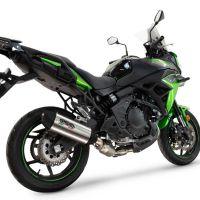 Esapament GPR compatibil cu Kawasaki Versys 650 2023 Amortizor omologat pentru zgomot, inclusiv linie completă, db killer și catalizator conform pentru inspecție,Furore-X Titanio