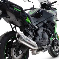 Esapament GPR compatibil cu Kawasaki Versys 650 2023 Amortizor omologat pentru zgomot, inclusiv linie completă, db killer și catalizator conform pentru inspecție,Furore-X Acciaio Inox