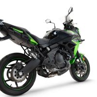 Esapament GPR compatibil cu Kawasaki Versys 650 2023 Sistem de evacuare complet de curse, inclusiv db killer detașabil,GP-Revo Black Titanium