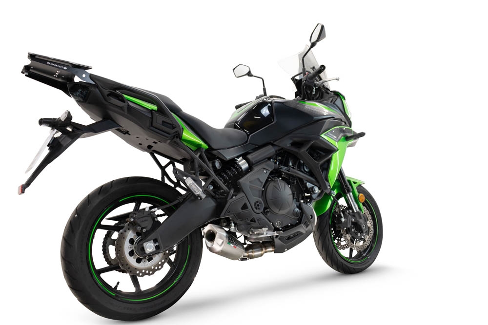 Esapament GPR compatibil cu Kawasaki Versys 650 2023 Sistem complet de evacuare Racing, inclusiv db killer detașabil,GP-Revo Titanium