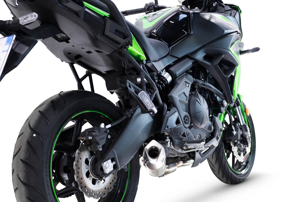 Esapament GPR compatibil cu Kawasaki Versys 650 2023 Sistem complet de evacuare Racing, inclusiv db killer detașabil,GP-Revo Titanium