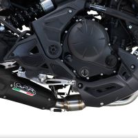 Exhaust compatible with Kawasaki Ninja 650 2023-2025, GP-Revo Black Titanium, Racing full exhaust system including removable db killer