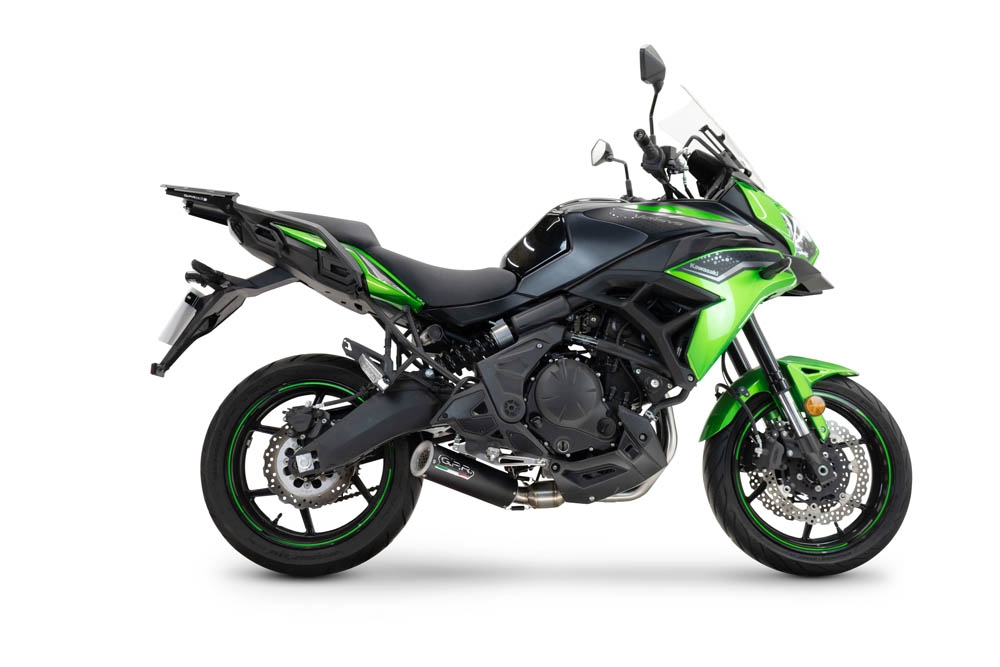 Esapament GPR compatibil cu Kawasaki Versys 650 2023 Sistem complet de evacuare de curse, inclusiv db killer/parascântei detașabil,M3 Black Titanium