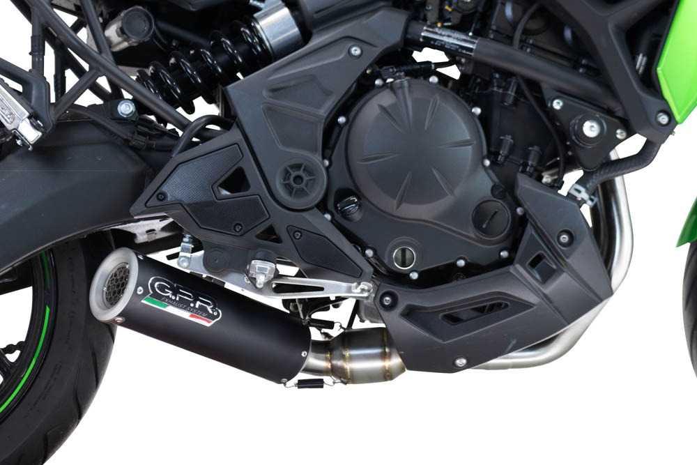Esapament GPR compatibil cu Kawasaki Ninja 650 2023 Sistem complet de evacuare de curse, inclusiv db killer/parascântei detașabil,M3 Black Titanium