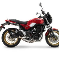 Exhaust compatible with Kawasaki Z 650 RS 2024-2025, GP-Revo Black Titanium, Homologated silencer for noise including full line,db killer and catalyst compliant for inspection