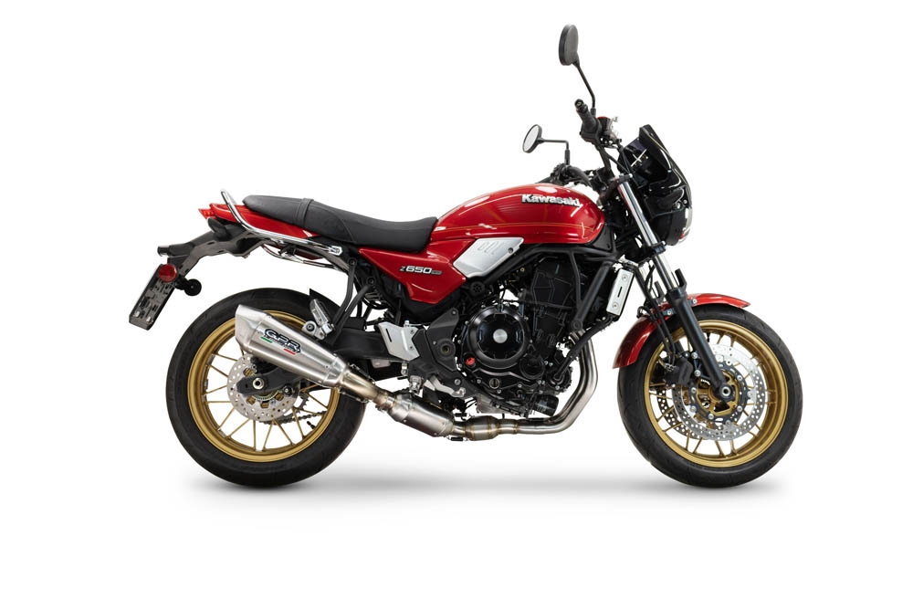 Esapament GPR compatibil cu Kawasaki Z 650 RS 2024 Amortizor omologat pentru zgomot, inclusiv linie completă, db killer și catalizator conform pentru inspecție,GP-Revo Titanium